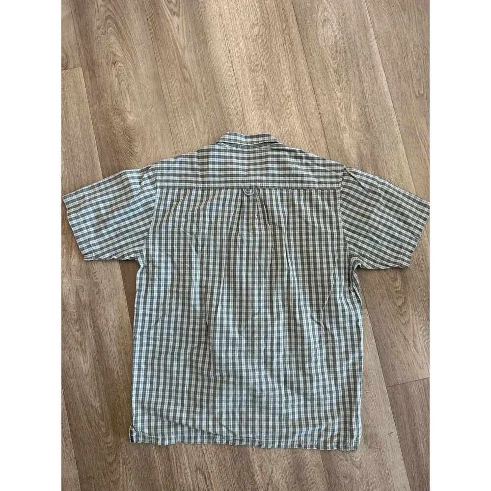 Vintage Y2K Levi Silvertab Mens Large Short Sleeve Button Down Shirt Green